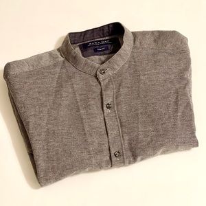 Mandarin Collar Slim Fit Shirt